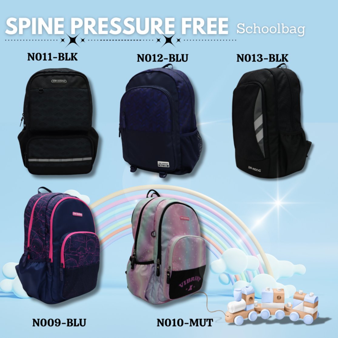 Spine Pressure Free Schoolbag L size