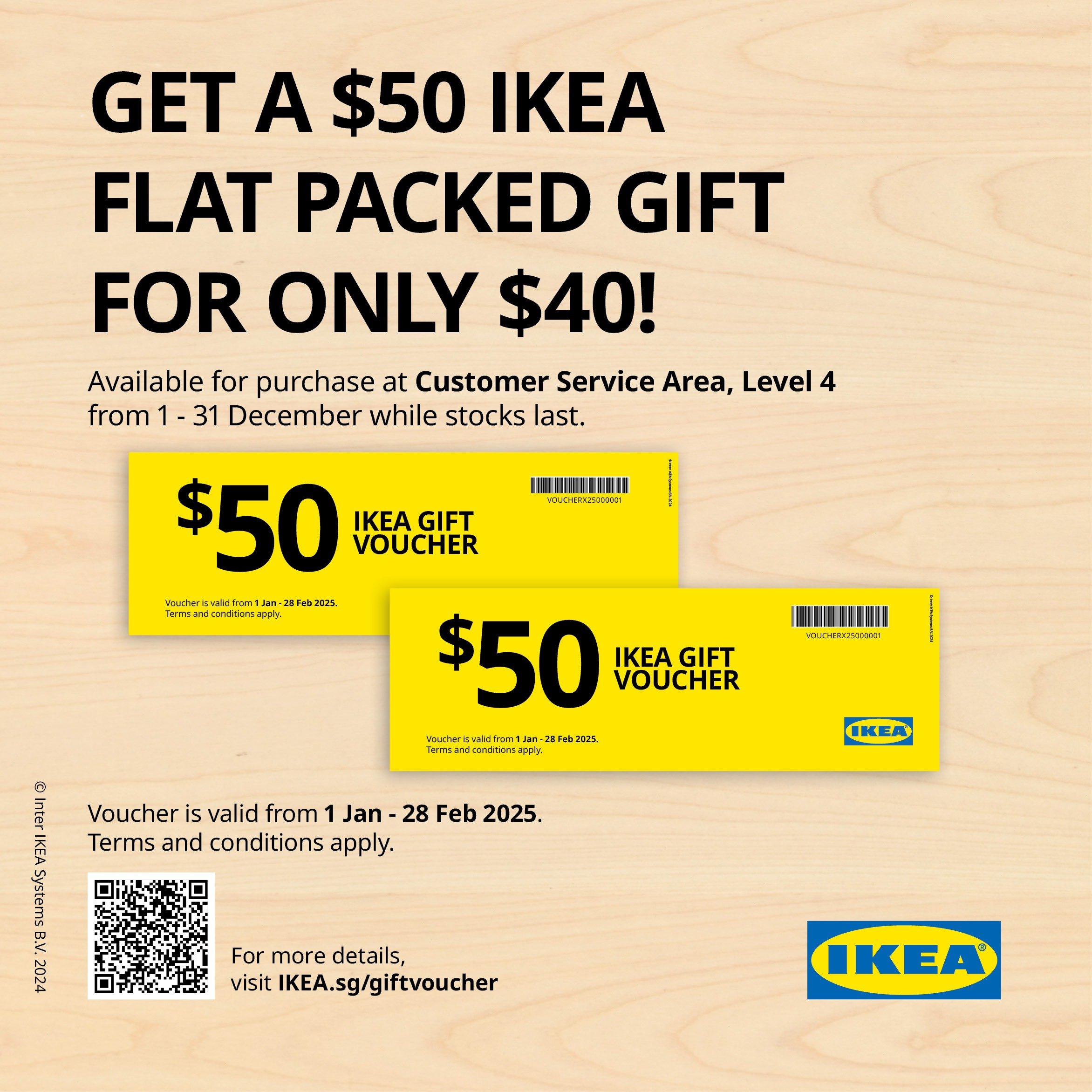 Get a $50 IKEA flat packed gift for only $40!