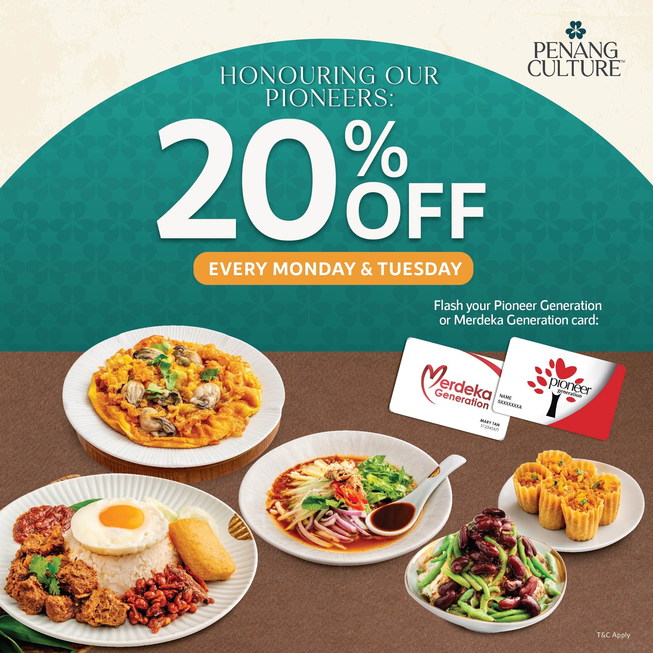 Pioneer Generation & Merdeka Generation Enjoys 20% off