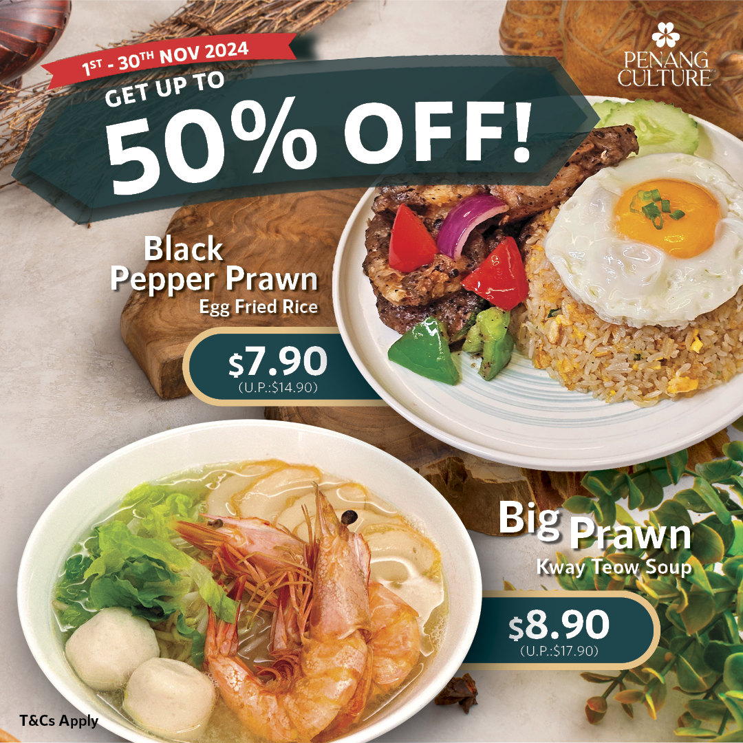 Big Prawn Dishes at 50% off!