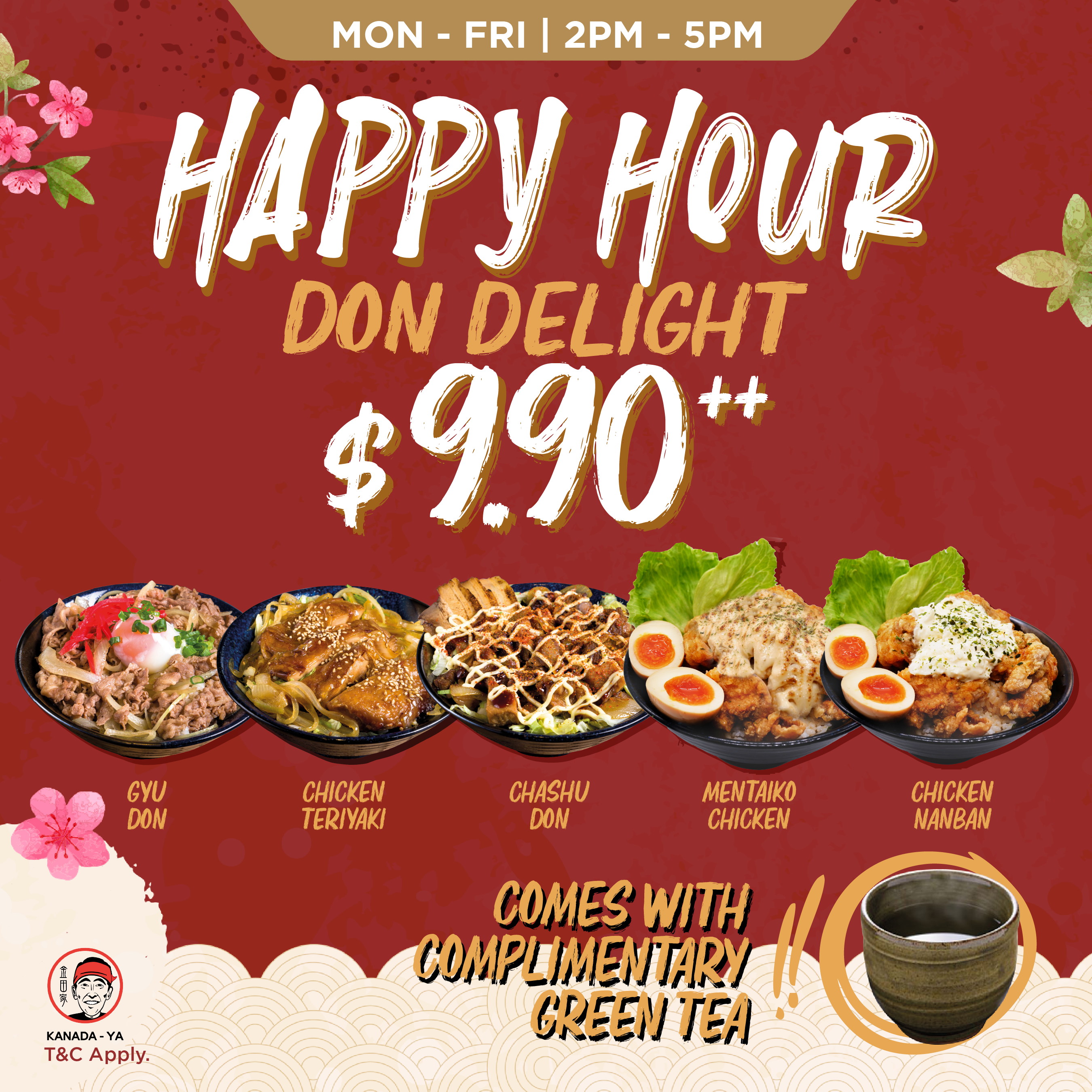 HAPPY HOUR $9.90++