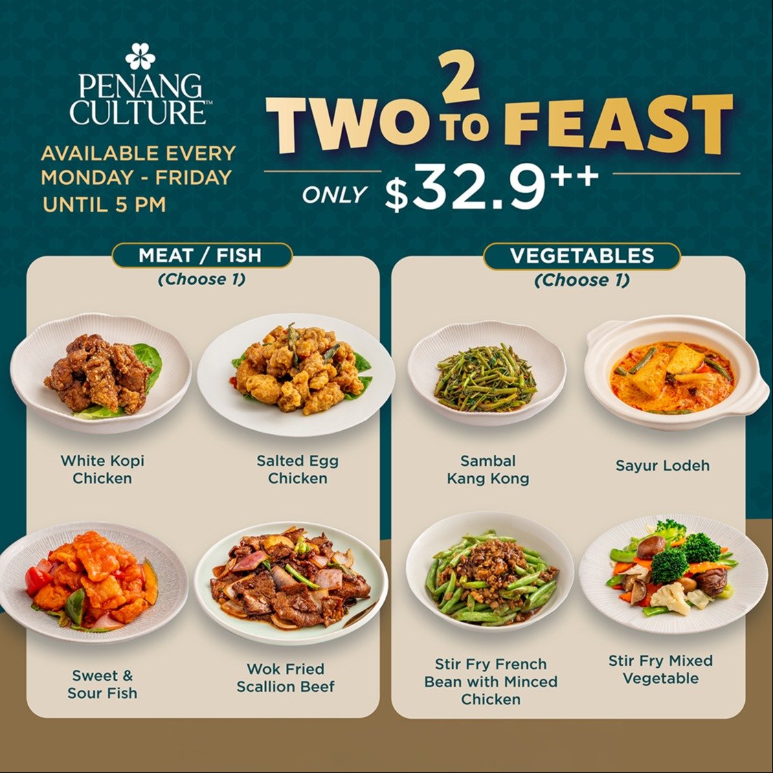 Two to Feast at only $32.9++